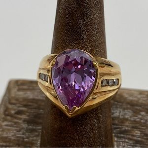 Pear Shaped Tanzanite (?) Ring